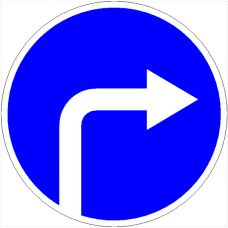 Дорожный знак 4.1.2 "Движение направо"
