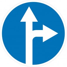 Дорожный знак 4.1.4 "Движение прямо или направо"