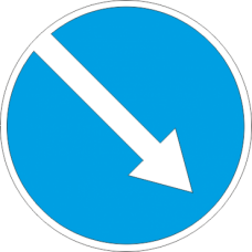 Дорожный знак 4.2.1 "Объезд препятствия справа"
