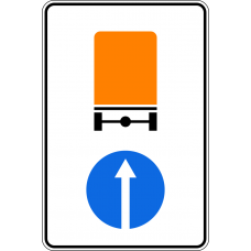 Дорожный знак 4.8.1 "Направление движения транспортных средств с опасными грузами"