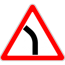 Дорожный знак 1.11.2 "Опасный поворот" (влево), под заказ