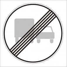 Дорожный знак 3.23 "Конец запрещения обгона грузовым автомобилям"