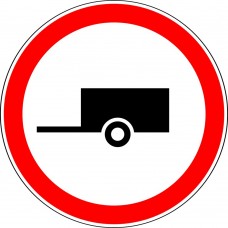 Дорожный знак 3.7 "Движение с прицепом запрещено"